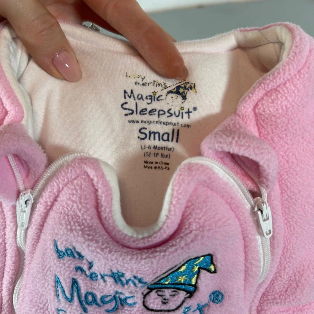 Baby‎ Merlin Magic Sleepsuit Pink Fleece Swaddle 3-6 Months Small